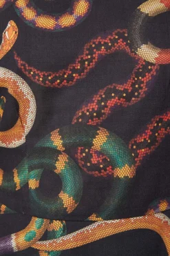 Serpent Print Cotton Dress
