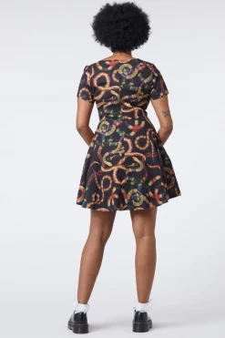 Serpent Print Cotton Dress