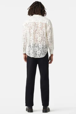 Sheer Lace Long Sleeve Shirt