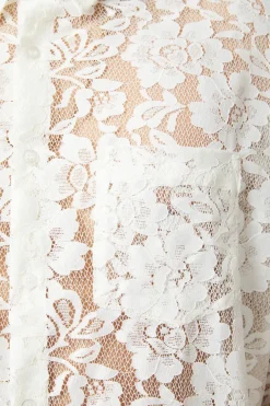 Sheer Lace Long Sleeve Shirt