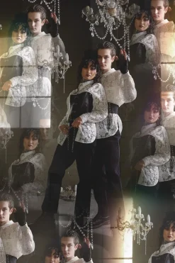 Sheer Lace Long Sleeve Shirt