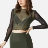 Sheer Mesh Jersey Skort