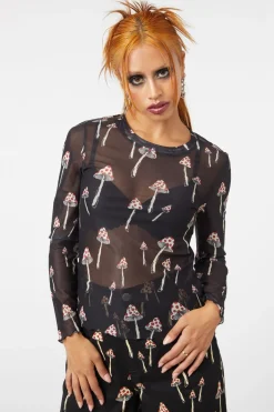 Shroom Mesh Printed Top