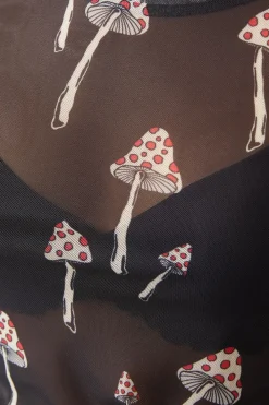 Shroom Mesh Printed Top