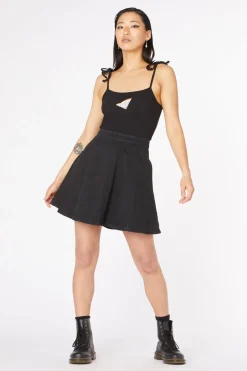 Skater Denim Mini Skirt