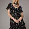 Skeleton Mermaid Print Dress