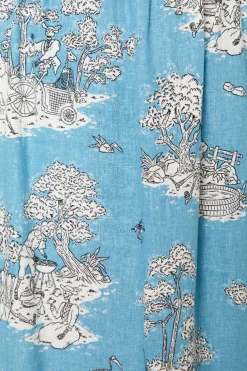 Skelly Toile Frill Midi Skirt