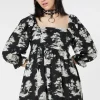 Skelly Toile Printed Dress
