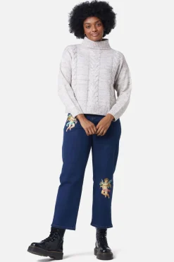 Space Dye Cable Boxy Knit