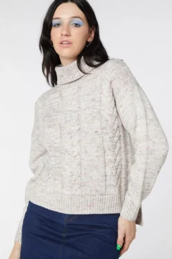 Space Dye Cable Boxy Knit