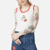 Strawberry Kisses Lace Edge Tank