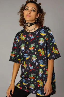 Surfing Creatures Over S Tee