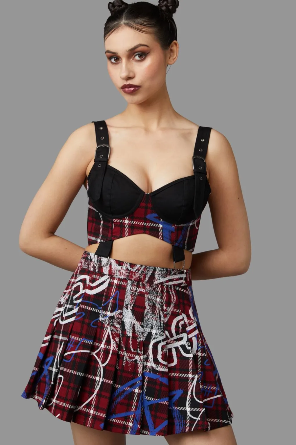 Tag Tartan Corset Top