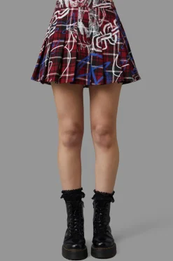 Tag Tartan Miniskirt