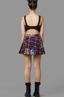 Tag Tartan Miniskirt