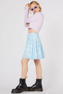 Tartan Mood Pleat Mini Skirt