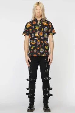 Tattoo Zombie Print Shirt