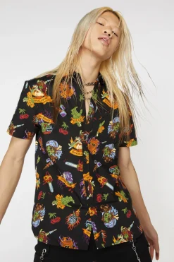 Tattoo Zombie Print Shirt