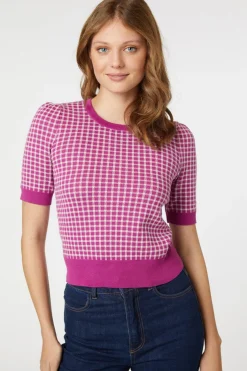 Taylor Check Knit Top