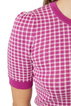 Taylor Check Knit Top