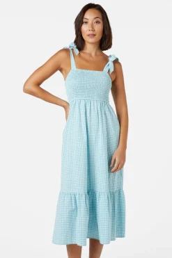 Tessa Check Midi Dress