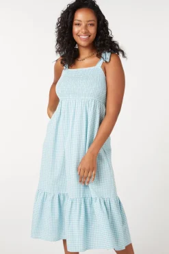 Tessa Check Midi Dress