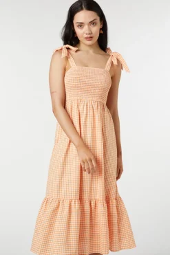 Tessa Check Midi Dress