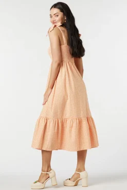 Tessa Check Midi Dress