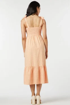 Tessa Check Midi Dress