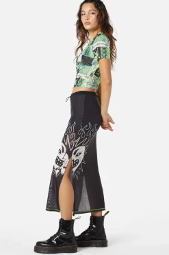 The End Mesh Drawstring Skirt