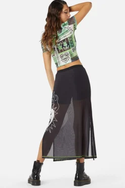 The End Mesh Drawstring Skirt