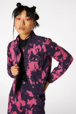 Tie Dye Denim Ex Bf Jacket