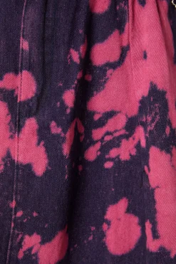 Tie Dye Denim Mini Skirt