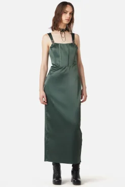 Time Locked Satin Corset Dress