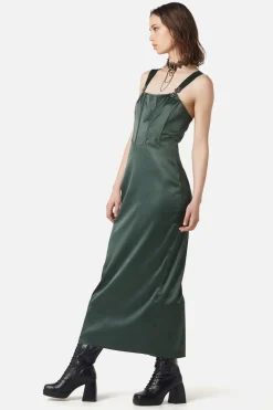 Time Locked Satin Corset Dress