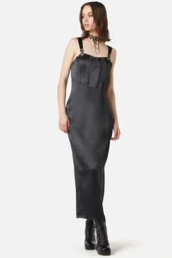 Time Locked Satin Corset Dress