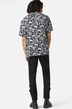 To The Butterflies Printed Short Sleeve Shirt