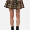 Triassic Tartan Pleated Skirt