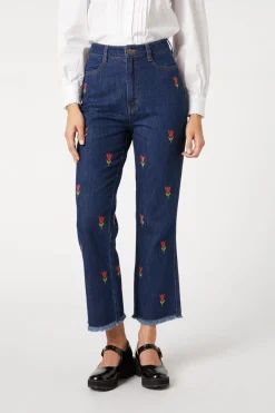 Tulip Embroidered Jean