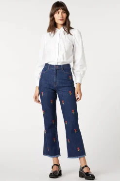 Tulip Embroidered Jean