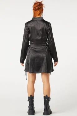 Under Sentence Satin Dress