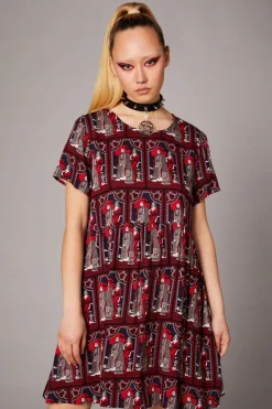 Vampire Goth Print Dress