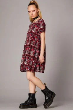 Vampire Goth Print Dress