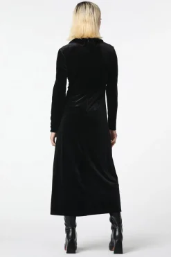 Velour Goth Maxi Dress