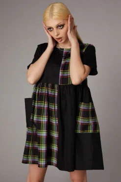 Vivid Tartan Goth Dress