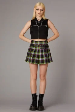 Vivid Tartan Goth Skort