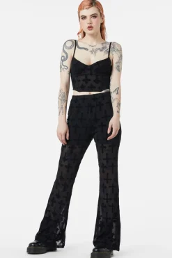 Vowed Flocked Mesh Corset