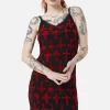 Vowed Flocked Mesh Dress