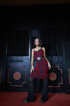 Vowed Flocked Mesh Pant