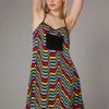 Warped Print Dress